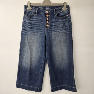 A.N.A A New Approach Blue High Rise Wide Leg Capri Denim Size 10